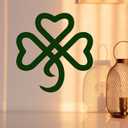 RESACO St Patricks Day Decorations Shamrock Decorations Shamrock Wreath Irish Celtic Gift for St Patty's Day Lucky Shamrock Ornaments for Front Door Bathroom Laundry Room Home Office (Green)