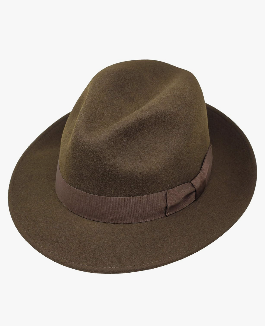 Swift - Lightweight Fedora - 100% Wool Felt - Crushable for Travel - Water Resistant - Snap Brim(7 1/2)