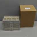 Acrylic Earring Holder Organizer with 5 Drawers Clear Earring Organizer Box with 90 Adjustable Grids Velvet Earring Display Case Jewelry Organizer for Earrings Rings Studs (Beige)