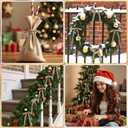 2 x 30 Pcs Velvet Bows for Christmas Tree, 5 x 7 Inch Vintage Rustic Christmas Ribbon Bows Ornaments for Tree Garland Wreath Gifts Outdoor Indoor Xmas Home Decorations(3/8'' Wide + 5/8'' Wide) (Khaki)