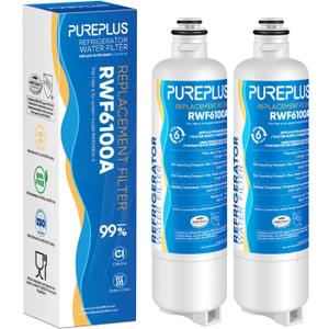 PUREPLUS BORPLFTR50 Replacement for Bosch 11025825 Ultra Clarity Pro Refrigerator Water Filter, Compatible with 12033030, 12028325,11025825, BORPLFTR55, WFC100MF, B36CT80SNS, B36CL80ENS, 2Pack