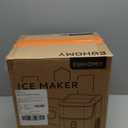 EUHOMY Nugget Ice Makers for Countertop with Ice Scoop & Basket, Self-Cleaning Sonic Pebble/Pellet Ice Maker Machine with 35lbs/24H Soft Ice for Home/Kitchen/Office, Stainless Steel, Silver