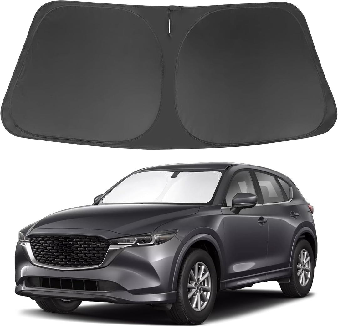 Windshield Sun Shade Custom Fit for 2017-2024 2025 2026 Mazda CX5 CX-5 Accessories Front Window Sunshade Shield Blocker Keeps Car Cool