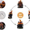 Halloween Decorations Light Up Halloween Village Houses Black Cat Haunted House Figurine for Indoor Table Mantel Shelf Decor,Props Haunted Collectible Gifts