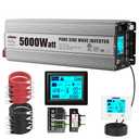 GIANDEL Power Inverter 5000 Watt Pure Sine Wave ETL UL458 Listed Converts 12 V to 120 Vac with Hard Wire Terminals & Push Mount Remote with Big LCD Display for Solar System RV Trucks Camper Boats