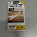 2 x 4 Clear Silicone Wall Protector Strips  Self-Adhesive Door Slam Stoppers & Noise Dampening Bumpers for Cabinets, Car, Toilet Lids, Drawers, Shower  5.5" x 0.7" x 0.2" by Vellax