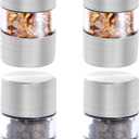 4Pcs Mini Salt and Pepper Grinder Shakers for Home Restaurant Camping Travel