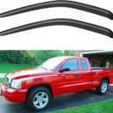 Window Visors Rain Guards Shield for 2005-2010 Dodge Dakota Club Cab, Out-Channel Window Vent Wind Deflectors Visors Shades for 05-10 Dakota Extended Cab, 2PCS