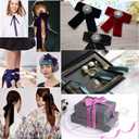 KLTRIBBON Nylon Velvet Ribbon Single Faced,1 Inch X 25Yards Spool (Wine)