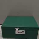 Large Green Bamboo Box with Combination Lock, Decorative Storage Box with Removable Tray & Detachable Compartment, Wooden Boxes with Alright Jars & Brushes & Storage Tubes as Great Gift Choice