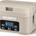 Geveniss Cordless Electric Lunch Box for Adults – Heated Lunch Box with 1100ML SS Container, Battery-Powered Food Warmer with Leakproof Lid, Fast Heating Up to 220°F for Office, Car, Travel