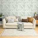 Timeet Peel and Stick Wallpaper Green Floral Wall Paper for Bedroom Removable Self Adhesive Elegant Contact Paper Decor 17In  197In