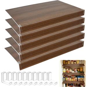 Wire Rack Covers 5 PcsShelf Covers for Wire Shelving, Durable Shelves Cover, Easy Install for Pantry, Kitchen (24 * 12")