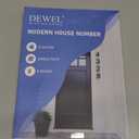 DEWEL 8 Inch Large Floating House Numbers, Black Acrylic Address Numbers for Outside, Modern 911 Visibility Signage with Mounting Nail Kit, Weatherproof Exterior Decor for Garage Gate Mailbox Wall (Number 3)