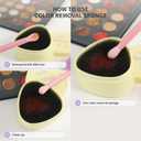 Docolor Makeup Brushes Cleaner Set Solid Soap Cleanser with Color Removal Sponge, Makeup Brush Cleaner Mat Brushes Shampoo for Cleaning Makeup Sponges, Brushes & Applicators Vegan (coconut oil) (2 PCS)