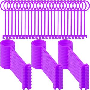 Lenwen 75pcs Clay Target Holders, Versatile Clay Pigeon Hooks Hanging Target Hangers for Outdoor Shooting Practice (Purple)
