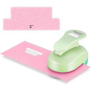 Sayglossy Tab Punch for Paper Crafts File Tab Punch for Making Cards Journal Scrapbooking Bible Folder Billing Sketchbook Planners Note School Label Projects Supplies(Stylish)