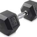 Philosophy Gym Rubber Coated Hex Dumbbell Hand Weights 30 LB