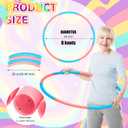 Halloscume 6 Pcs Exercise Hoop Detachable Fitness Rings Adjustable Plastic Toy Fitness Hoop Playground Toys Colored Circles for Teens Games Gymnastics Agility, 28 Inch(Pink, Blue), One Size