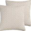 Levtex Home - Angelica - Euro Sham Set of Two - (26x26in.), No Insert -Sophisticated Lattice Pattern - Taupe