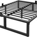 16 inch King Bed Frame,3500 lbs Heavy Duty Metal Platform,Steel Slats Support/No Box Spring Needed/Noise Free/Non-Slip/Easy Assembly