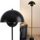 COSYLUX Modern Floor Lamp for Living Room, Industrial Tall Standing Lamp for Bedroom, Metal Shade Reflecting Light Reading Floor Lamp for Office, Nursery Room, Corner(Matte Black)