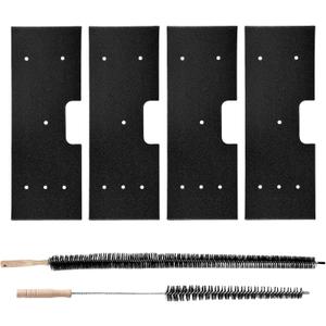 4 Pcs Lint Filter + 2 Pcs Brushes WH01X35719 Dryer Lint Filter Replacement Compatible with GE Profile Washer Dryer Combo for PFQ97HSPV0DS Black Washing Machine Filter