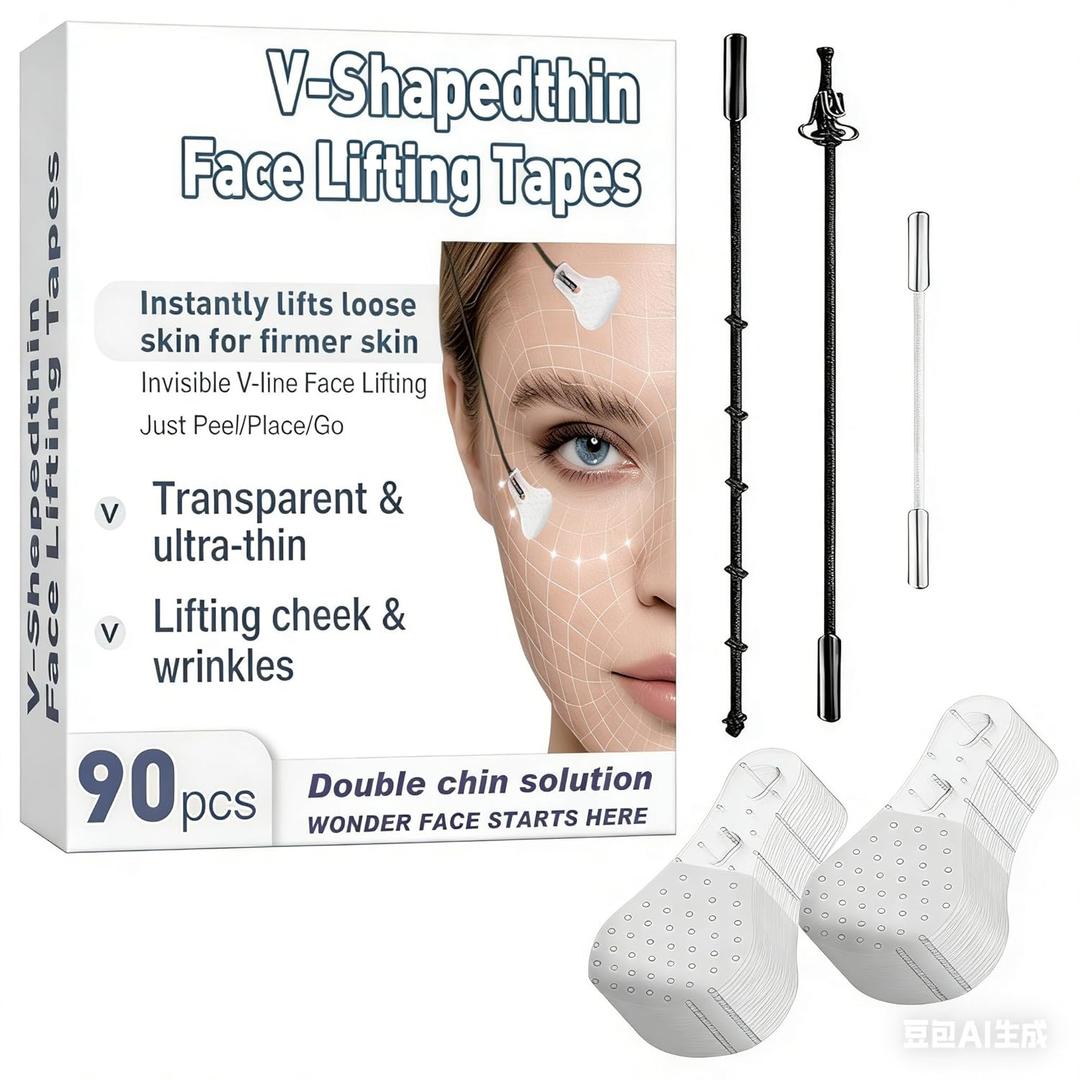 Feulover Face Lift Tape Invisible, Face Tape Lifting Invisible 90PCS Neck Tape Face Lift Tapes, Secret Makeup Tape White