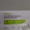 Wireless Keyboard and Mouse Combo - Full Size Slim Thin Wireless Keyboard Mouse with Numeric Keypad 2.4G Stable Connection Adjustable DPI (White & Silver)