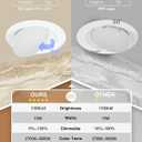 4 Pack 6 Inch Gimbal LED Recessed Lighting with Junction Box, 5CCT 2700K-6000K Selectable, 360+90 Adjustable Directional Eyeball Light, 15W 1300LM Slim Canless Downlight - ETL and Energy Star