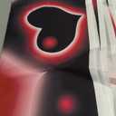 Red Heart 2000s Backdrop Banner Black and RedSweet Y2K Photography Background Early 2000s Party Decorations Photo Banner Props Supplies 7x5FT