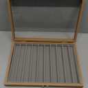 Glass Lid Necklace Organizer Box Transparent Necklace Holder Organizer Velvet Necklace Display Box Clear Lid Jewelry Storage Stackable Necklace Display Case for Women Girls (Style A)