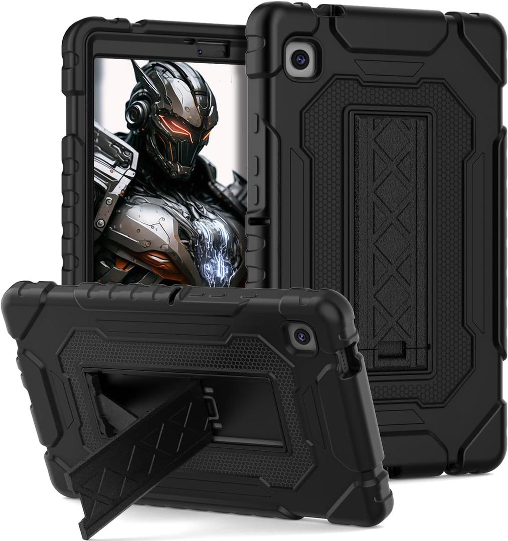 Grifobes Case for Samsung Galaxy Tab A9 2023(8.7 inch), Heavy Duty Military Grade Shockproof Rugged Protective 8.7" Cover with Built-in Stand for Galaxy Tab A9 SM-X110/X115/X117 (Black)