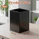 10 Pack Black Acrylic Pen Holder for Desk, Makeup Brush Holder Acrylic Pencil Cup Desktop Stationery Organizer for Office Home Brushes Markers Pen Organizer