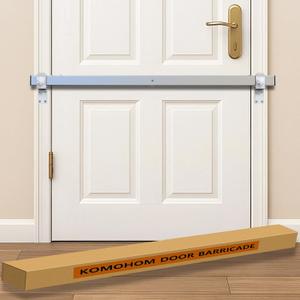 Stainless Steel Door Security Bar 38" (Door Barricade) Anti Door Break in, Security Door Safety Lock Bar from Inside, Fits Doors 33"-36" Wide.