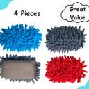 4 Pieces Dry Erase Board Erasers, Magnetic Microfiber Whiteboard Eraser, Washable & Reusable Microfiber Shag Eraser for Classroom, Office, Home Use (Gray, Blue, Red)