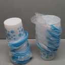 meekoo 24 Pcs Blue Snowflake Buckets with Handles Bulk 4.69 x 3.78 x 4.8 Inch Small Winter Holiday Buckets for Gifts Cute Candy Pails Holiday Storage Baskets for Winter Wonderland Party