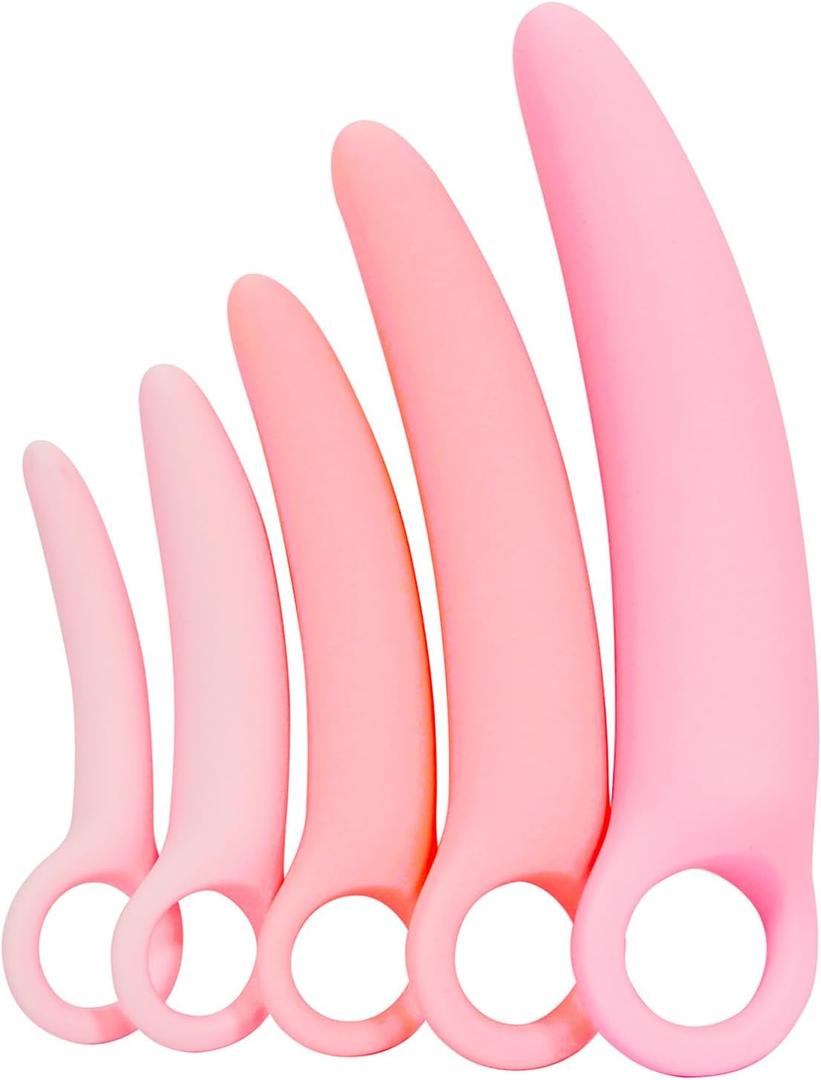 Silicone Pelvic Floor Muscle Exerciser Trainer Set - Pink