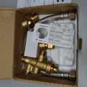 Cash Acme 3/4 Inch Tank Booster Water Heater with Thermostatic Mixing Valve, Temperature Gauge, Braided Hose, Domestic and Commercial Application, PEX Pipe, PE-RT, CPVC, Copper, 24644