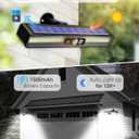 Clip on Solar Motion Sensor Lights Outdoor Waterproof with 36 LEDs, 6000K, 2 Pack Solar Powered Fence Lights for Outside Chain Link Fence Garage Gutter Camping (Cool White)