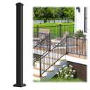 Egadis 2.56 in. x 2.56 in. x 39 in. Porch and Deck Railing Post with Screws, Aluminum Railing Post, Textured Outdoor AAMA 2604 Powder-Coat Finish Stair Post for Decks, Porches & Balconies (1 Post)