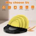 4 Pack Tortilla Sealers, 4-In-1 10"+8"+6"+4" Flour Tortilla Crimper, Quesadilla Maker, Tortilla Press - Make Tacos, Crumpet, Calzones, Burritos - Environmentally Friendly Biodegradable Material (Yellow and black)