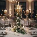 Gold Candelabra Centerpiece for Wedding Event Decor, 55'' Tall Floor Candle Holders, Metal 13 Arm Floor Candelabra Centerpiece Decorations for 5 Candlesticks Party Wedding Aisle Home Decor
