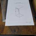 Vagusicc C Shaped End Table with Charging Station, Adjustable Height Side Table for Couch, Small Sofa Table with Storage Bag, Slide Under Sofa TV Tray Snack Arm Tables for Living Room, Bedroom, Brown , 16"D x 12"W x 33"H