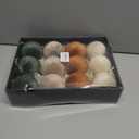 Christmas Tree Ornaments Set Velvet Balls, 12pcs Shatterproof Christmas Bulbs Ornaments for Xmas Tree Decorative Hanging, Vintage Flocked Decoration, 78mm, 3.15 in, Multicolor Green Brown Neutral