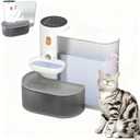 Cat Water Fountain - 3000ml Automatic Pet Drinking Fountain for Cats and Dogs, Ultra Quiet Pump, Water Level Window, No Filter Needed