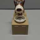 Hungry Dog Piggy Bank, Cute Dogs Steals Coins Like Magic Coin Munching Toy Money Box Birthday Gift for Kids (Brown)