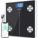 Etekcity Smart Rechargeable Body Fat Scale, Digital Bathroom Scale for Body Weight and Muscle, Accurate Weighing Machine for People Sync with Smartphone App, 400lb, Black (Black-rechargeable)