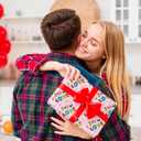 4 x RiukRaiu Valentine's Day Wrapping Paper for Men Women - Pink Gift Wrap Balloon Heart Envelope for Romantic Lovers Wedding - 4 Folded Sheets 28 X 40 Inch, Easy to Store