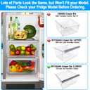 UPGRADED W11162446 Refrigerator Crisper Drawer Compatible with Whirlpool Refrigerator Drawer Replacement W11046495 Whirlpool Drawer Replacement WRS325SDHZ08 WRS321SDHZ01, WRS315SDHM08 Fridge Drawer